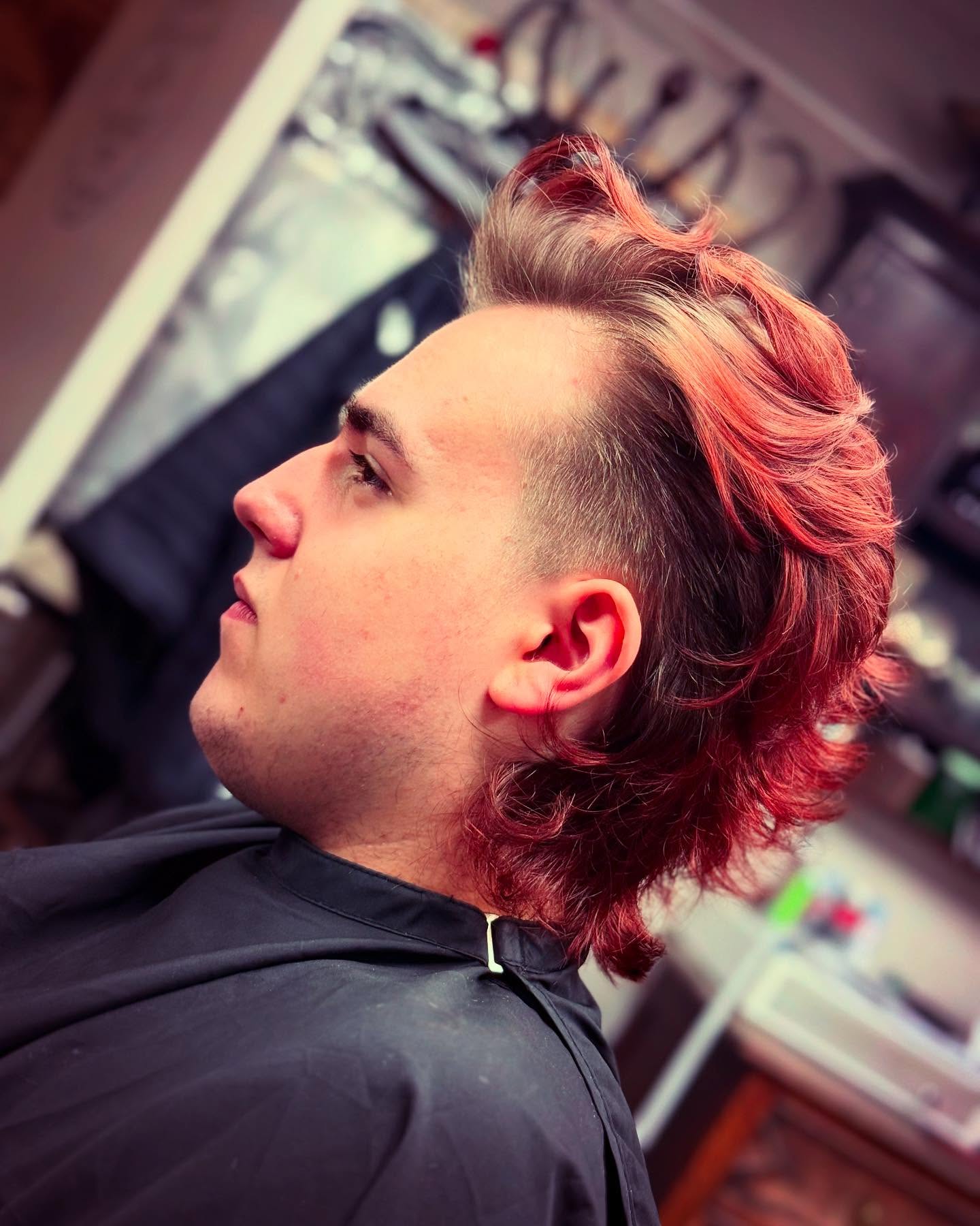 Longer red flow with faded sides
